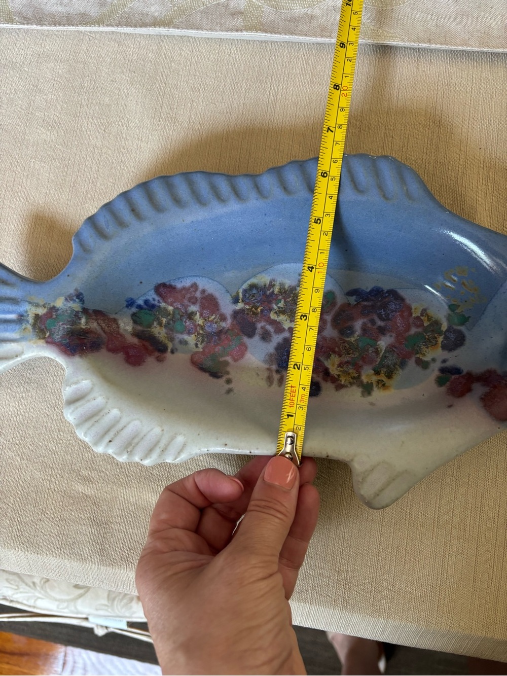 Blue Fish-Shaped pottery - Picture 3 of 5